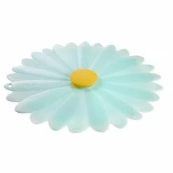 Charles Viancin Silicone Lid | 11" Daisy (Aqua With White)