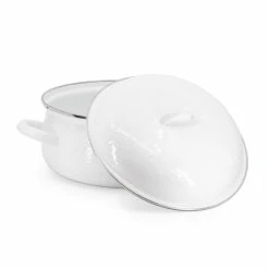 Golden Rabbit Enamelware 4 Qt. Dutch Oven | White -Cuisinart Sales Shop dutchovenwhite2