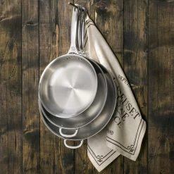 Le Creuset 12.5" Deep Fry Pan With Helper Handle | Stainless Steel -Cuisinart Sales Shop frypans