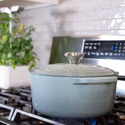 Le Creuset 4.5 Qt. Round Signature Dutch Oven With Stainless Steel Knob | Sea Salt -Cuisinart Sales Shop gift guide images smaller 0060 gift guides 2022 2602