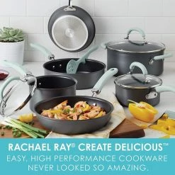 Rachael Ray 11-Piece Hard Anodized Cookware Set | Light Blue 15 Rachael Ray 11-Piece Hard Anodized Cookware Set | Light Blue -Cuisinart Sales Shop hardblue2