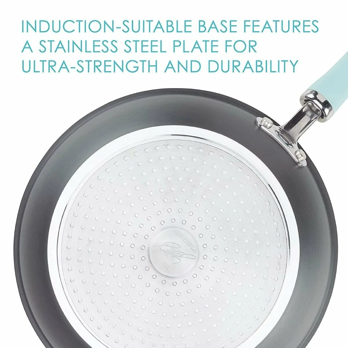 Rachael Ray 11-Piece Hard Anodized Cookware Set | Light Blue 6 Rachael Ray 11-Piece Hard Anodized Cookware Set | Light Blue - Image 4