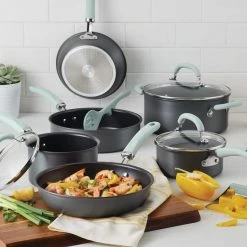 Rachael Ray 11-Piece Hard Anodized Cookware Set | Light Blue 23 Rachael Ray 11-Piece Hard Anodized Cookware Set | Light Blue -Cuisinart Sales Shop hardblue8