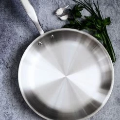 Heritage Steel Cookware Stainless Steel Fry Pan | 12" 13 Heritage Steel Cookware Stainless Steel Fry Pan | 12" -Cuisinart Sales Shop hsc 14914 hammer stahl 12in fry pan lifestyle hero shot