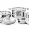Heritage Steel Cookware Stainless Steel Cookware Set | 10-Piece -Cuisinart Sales Shop hsc 17002 american clad cookware by hammer stahl 10 piece cookware set