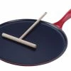 Le Creuset 10.75" Crepe Pan With Wooden Crepe Spreader | Cerise/Cherry Red -Cuisinart Sales Shop le creuset 10.75 crepe pan