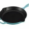 Le Creuset 11.75" Signature Enameled Cast Iron Skillet | Caribbean Blue 2 Le Creuset 11.75" Signature Enameled Cast Iron Skillet | Caribbean Blue -Cuisinart Sales Shop le creuset 12 inch cast iron frypan caribbean blue ls2024 3017