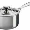 Le Creuset 3 Qt. Tri-Ply Stainless Steel Saucepan With Lid -Cuisinart Sales Shop lecreu stainless 3qt saucepan ssp1100 18 compressed