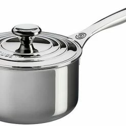Le Creuset 3 Qt. Tri-Ply Stainless Steel Saucepan With Lid