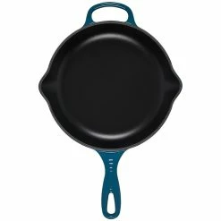 Le Creuset 10.25" Signature Enameled Cast Iron Skillet | Deep Teal -Cuisinart Sales Shop ls2024 237d 3 1