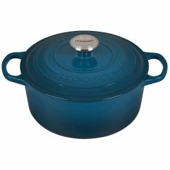 Le Creuset 4.5 Qt. Round Signature Dutch Oven With Stainless Steel Knob | Deep Teal