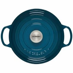 Le Creuset 4.5 Qt. Round Signature Dutch Oven With Stainless Steel Knob | Deep Teal -Cuisinart Sales Shop ls2501 247dss 3