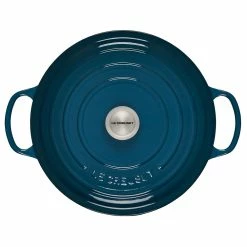 Le Creuset 7.25 Qt. Round Signature Dutch Oven With Stainless Steel Knob | Deep Teal -Cuisinart Sales Shop ls2501 287dss 3