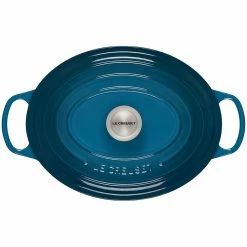 Le Creuset 6.75 Qt. Oval Signature Dutch Oven With Stainless Steel Knob | Deep Teal 8 Le Creuset 6.75 Qt. Oval Signature Dutch Oven With Stainless Steel Knob | Deep Teal -Cuisinart Sales Shop ls2502 317dss 3