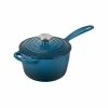 Le Creuset 1.75 Qt. Signature Enameled Cast Iron Saucepan With Stainless Steel Knob | Deep Teal -Cuisinart Sales Shop ls2518 167dss