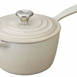 Le Creuset 2.25 Qt. Signature Enameled Cast Iron Saucepan With Stainless Steel Knob | Meringue White