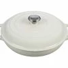 Le Creuset 3.5 Qt. Signature Enameled Cast Iron Braiser With Stainless Steel Knob | White 2 Le Creuset 3.5 Qt. Signature Enameled Cast Iron Braiser With Stainless Steel Knob | White -Cuisinart Sales Shop ls2532 3016ss signature 3.5 quart braiser white