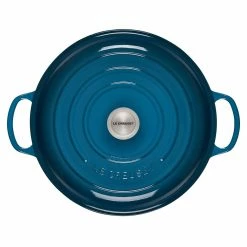 Le Creuset 5 Qt. Signature Braiser With Stainless Steel Knob | Deep Teal -Cuisinart Sales Shop ls2532 327dss 3