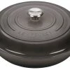 Le Creuset 5 Qt. Signature Enameled Cast Iron Braiser With Stainless Steel Knob | Oyster Grey 2 Le Creuset 5 Qt. Signature Enameled Cast Iron Braiser With Stainless Steel Knob | Oyster Grey -Cuisinart Sales Shop ls2532 327fss le creuset 5 qt braiser oyster grey