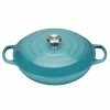 Le Creuset 2.25 Qt. Signature Enameled Cast Iron Braiser With Stainless Steel Knob | Caribbean Blue 1 Le Creuset 2.25 Qt. Signature Enameled Cast Iron Braiser With Stainless Steel Knob | Caribbean Blue -Cuisinart Sales Shop main1