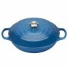 Le Creuset 2.25 Qt. Signature Enameled Cast Iron Braiser With Stainless Steel Knob | Marseille Blue 1 Le Creuset 2.25 Qt. Signature Enameled Cast Iron Braiser With Stainless Steel Knob | Marseille Blue -Cuisinart Sales Shop marsmain1