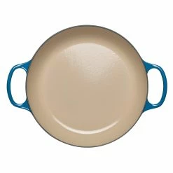 Le Creuset 2.25 Qt. Signature Enameled Cast Iron Braiser With Stainless Steel Knob | Marseille Blue -Cuisinart Sales Shop marsmain2