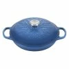 Le Creuset 2.25 Qt. Signature Braiser With Stainless Steel Knob | Noel (Marseille Blue)