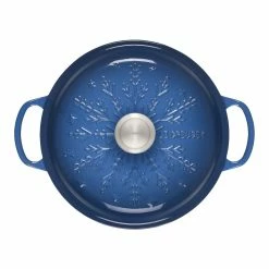 Le Creuset 2.25 Qt. Signature Braiser With Stainless Steel Knob | Noel (Marseille Blue) -Cuisinart Sales Shop noelbraiser5