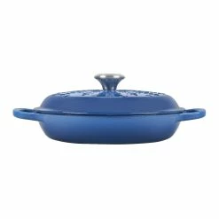 Le Creuset 2.25 Qt. Signature Braiser With Stainless Steel Knob | Noel (Marseille Blue) -Cuisinart Sales Shop noelbraiser6