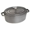 Staub 1 Qt. Oval Cocotte/Dutch Oven | Graphite Grey -Cuisinart Sales Shop oval cocotte 1 qt graphite 9
