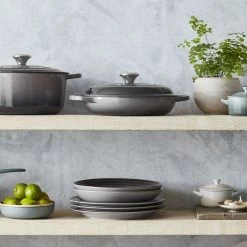 Le Creuset 2.25 Qt. Signature Enameled Cast Iron Braiser With Stainless Steel Knob | Oyster Grey -Cuisinart Sales Shop oyster 8