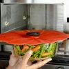 Charles Viancin Poppy Silicone Lid - Medium 9" -Cuisinart Sales Shop poppy lid micro veg