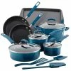 Rachael Ray Marine Blue 14 Piece Enamel Cookware Set -Cuisinart Sales Shop rachael ray 14 piece cookware set marine blue