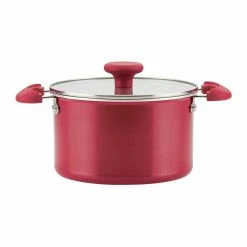 Rachael Ray 8-Piece Enameled Stacking Cookware Set | Red Shimmer -Cuisinart Sales Shop redshim5