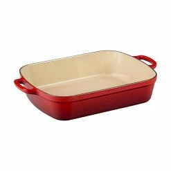 Le Creuset 10-Piece Signature Cookware Set With Stainless Steel Knobs | Cerise/Cherry Red -Cuisinart Sales Shop roaster