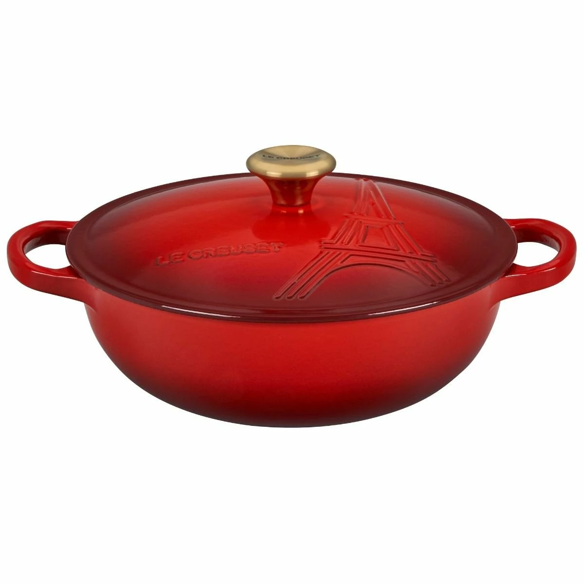 Le Creuset 2.5Qt Signature Cocotte Eiffel Tower Collection | Cerise 5 Le Creuset 2.5Qt Signature Cocotte Eiffel Tower Collection | Cerise - Image 3