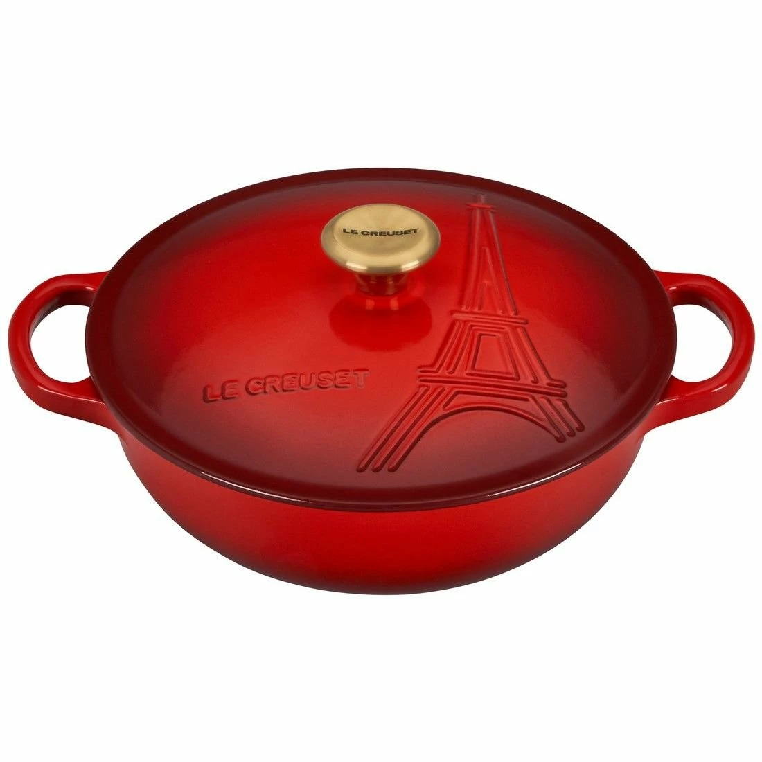 Le Creuset 2.5Qt Signature Cocotte Eiffel Tower Collection | Cerise 3 Le Creuset 2.5Qt Signature Cocotte Eiffel Tower Collection | Cerise