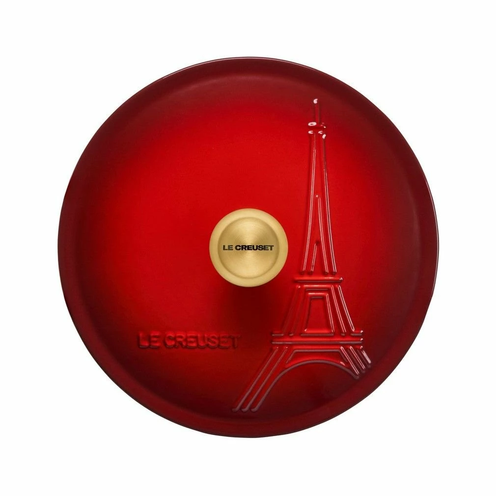 Le Creuset 2.5Qt Signature Cocotte Eiffel Tower Collection | Cerise 6 Le Creuset 2.5Qt Signature Cocotte Eiffel Tower Collection | Cerise - Image 4