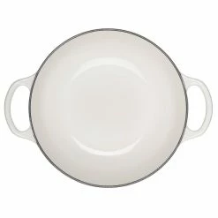 Le Creuset 2.5Qt Signature Cocotte Eiffel Tower Collection | White -Cuisinart Sales Shop rs10261 eiffel rdo white inside lpr