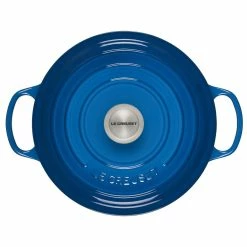 Le Creuset 5.5 Qt. Round Signature Cast Iron Dutch Oven With Stainless Steel Knob | Marseille Blue -Cuisinart Sales Shop rs10294 ls2501 2659 3