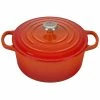 Le Creuset 3.5 Qt. Round Signature Dutch Oven With Stainless Steel Knob | Flame Orange -Cuisinart Sales Shop rs11159 ls2501 222ss