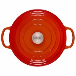 Le Creuset 3.5 Qt. Round Signature Dutch Oven With Stainless Steel Knob | Flame Orange -Cuisinart Sales Shop rs11161 ls2501 222ss 3