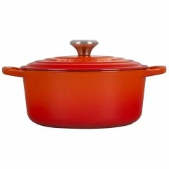 Le Creuset 4.5 Qt. Round Signature Dutch Oven With Stainless Steel Knob | Flame Orange -Cuisinart Sales Shop rs11164 ls2501 242ss 2