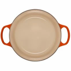 Le Creuset 4.5 Qt. Round Signature Dutch Oven With Stainless Steel Knob | Flame Orange -Cuisinart Sales Shop rs11166 ls2501 242ss inside