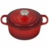 Le Creuset 2 Qt. Round Signature Cast Iron Dutch Oven With Stainless Steel Knob | Cerise/Cherry Red 2 Le Creuset 2 Qt. Round Signature Cast Iron Dutch Oven With Stainless Steel Knob | Cerise/Cherry Red -Cuisinart Sales Shop rs11183 ls2501 1867ss