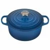 Le Creuset 4.5 Qt. Round Signature Dutch Oven With Stainless Steel Knob | Marseille Blue -Cuisinart Sales Shop rs11203 ls2501 2459ss