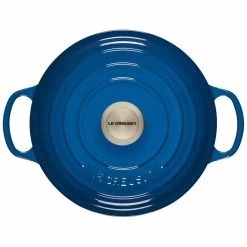 Le Creuset 4.5 Qt. Round Signature Dutch Oven With Stainless Steel Knob | Marseille Blue -Cuisinart Sales Shop rs11205 ls2501 2459ss 3