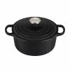 Le Creuset 3.5 Qt. Round Signature Dutch Oven With Stainless Steel Knob | Licorice -Cuisinart Sales Shop rs11435 ls2501 2220ss lpr