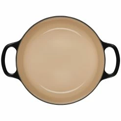 Le Creuset 3.5 Qt. Round Signature Dutch Oven With Stainless Steel Knob | Licorice -Cuisinart Sales Shop rs11438 ls2501 2220ss inside lpr