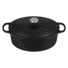 Le Creuset 6.75 Qt. Oval Signature Dutch Oven With Stainless Steel Knob | Licorice -Cuisinart Sales Shop rs11831 ls2502 3120ss lpr